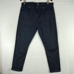 7 For All Mankind Adrien Luxe Performance Dark Wash Straight Leg Jeans Men 34‎